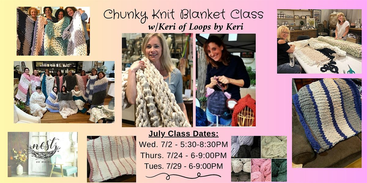 Chunky Knit Blanket Workshop w/Keri from Loops by Keri, 24 July | Event in Northport | AllEvents
