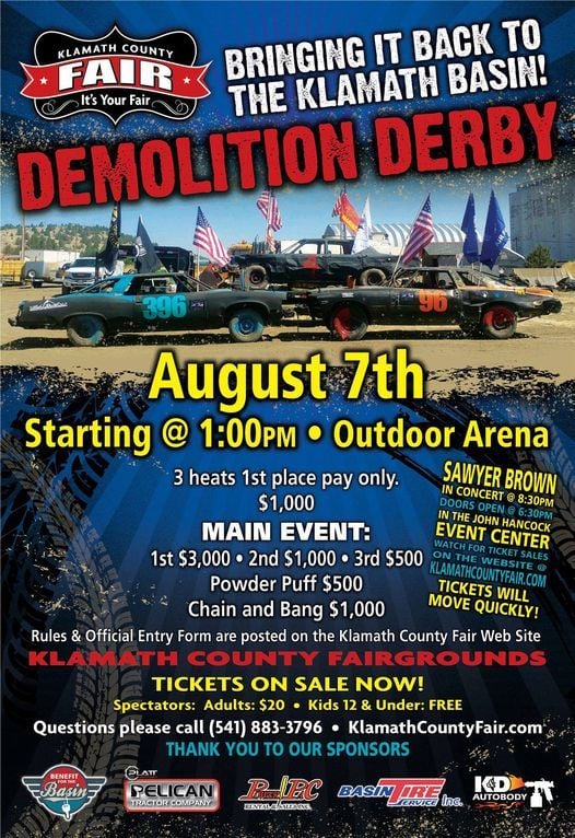Demolition Derby at the Klamath County Fair, Klamath County Fairgrounds