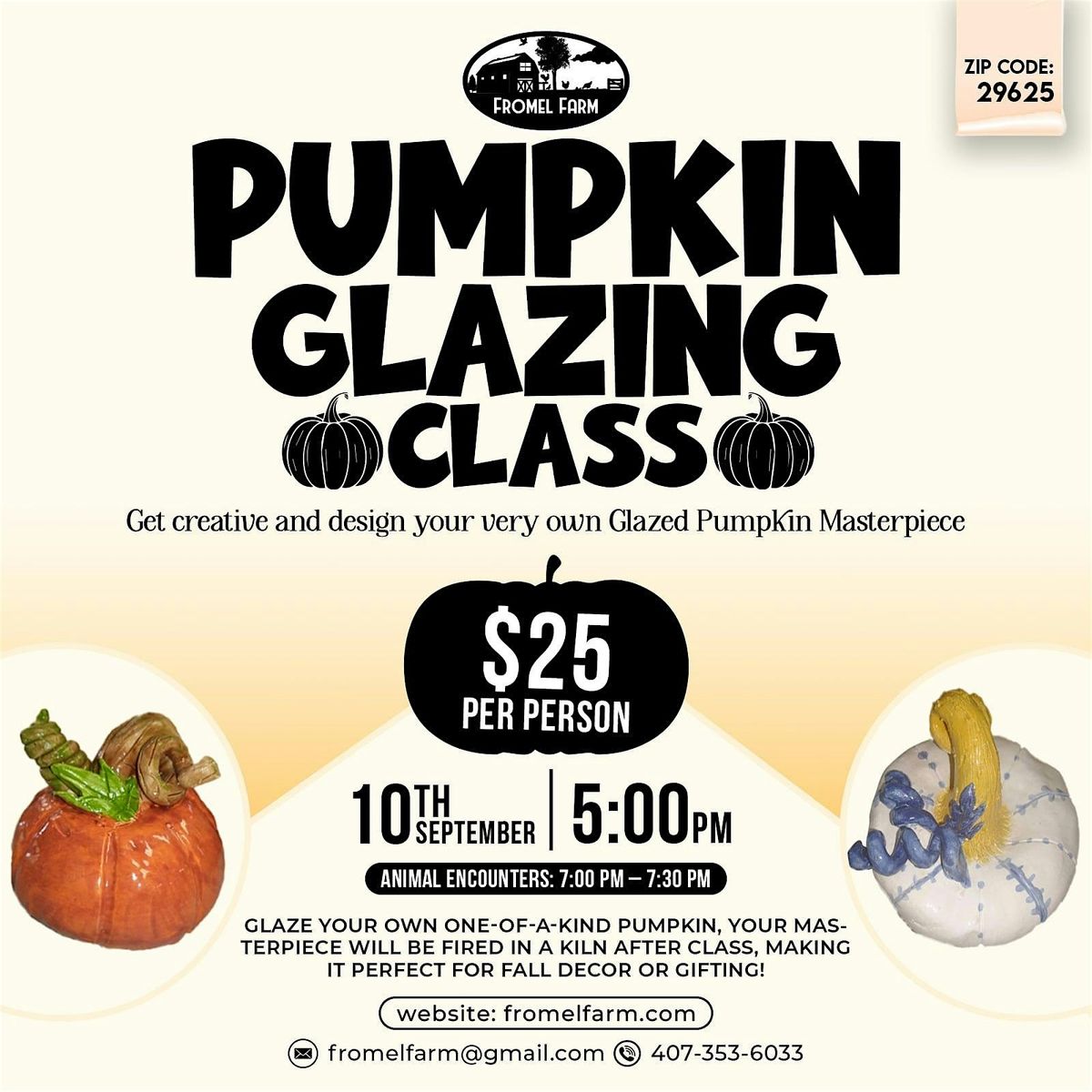 Pumpkin Glazing Class, 10 September | Event in Anderson | AllEvents