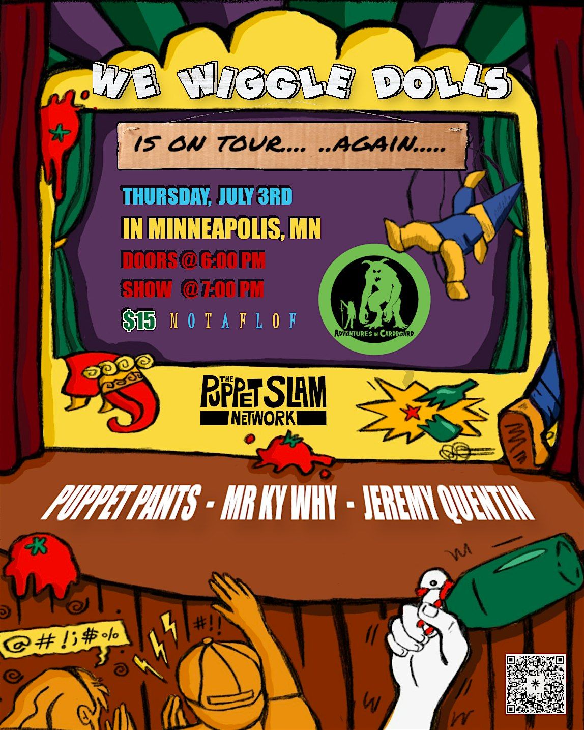 We Wiggle Dolls @ Adventures in Cardboard HQ, 3 July | Event in Minneapolis | AllEvents