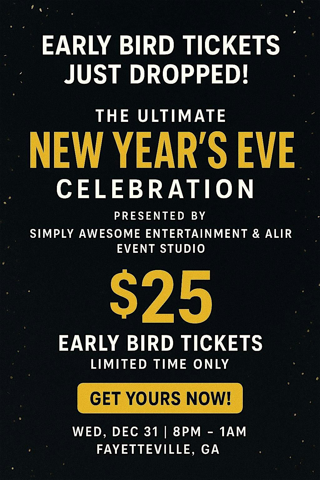 START PLANNING YOUR NYE PARTY NOW WITH US.., 31 December | Event in Fayetteville | AllEvents