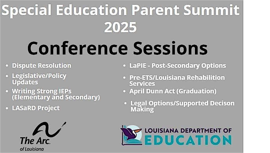 Louisiana's Special Education Parent Summit, 21 July | Event in Baton Rouge | AllEvents