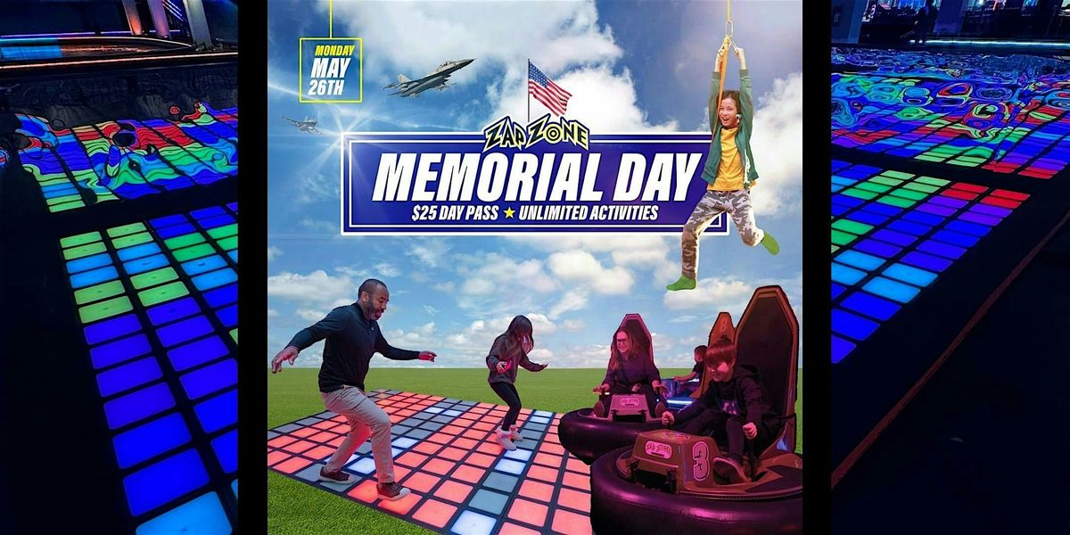 Memorial Day | Zap Zone Taylor, 26 May | Event in Taylor | AllEvents