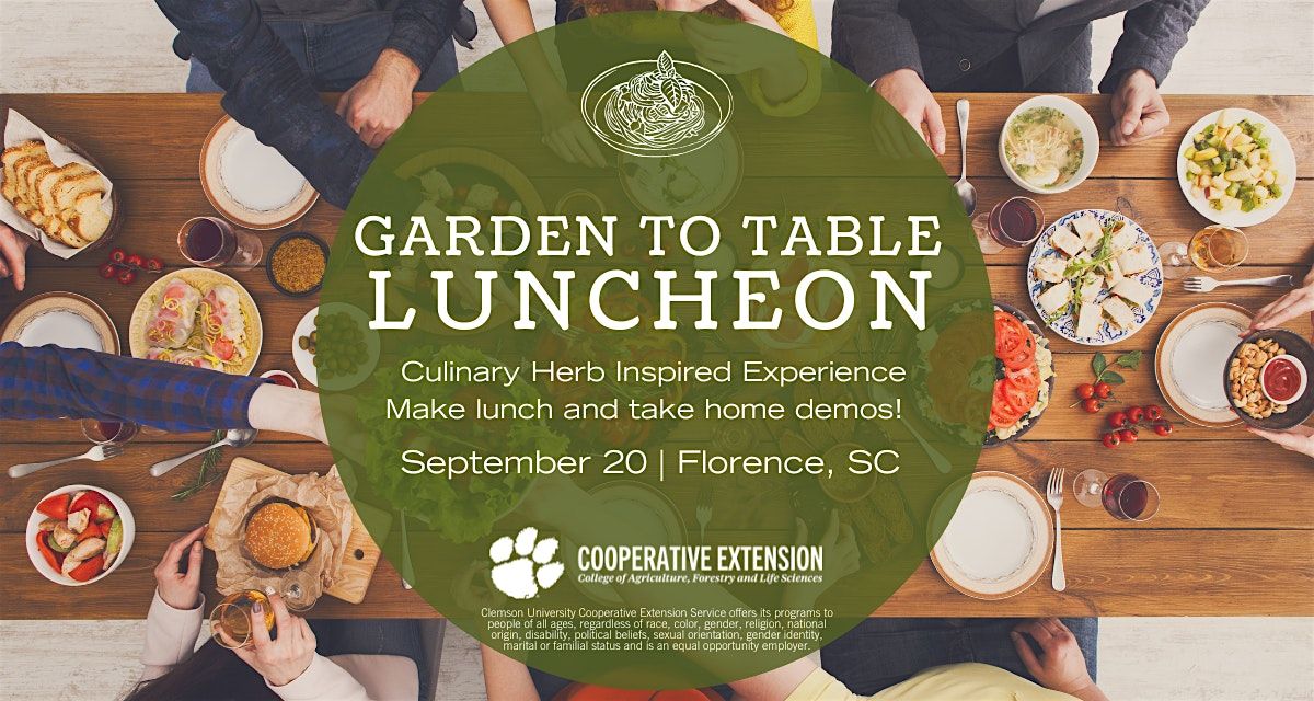 Garden to Table Luncheon, 20 September | Event in Florence | AllEvents