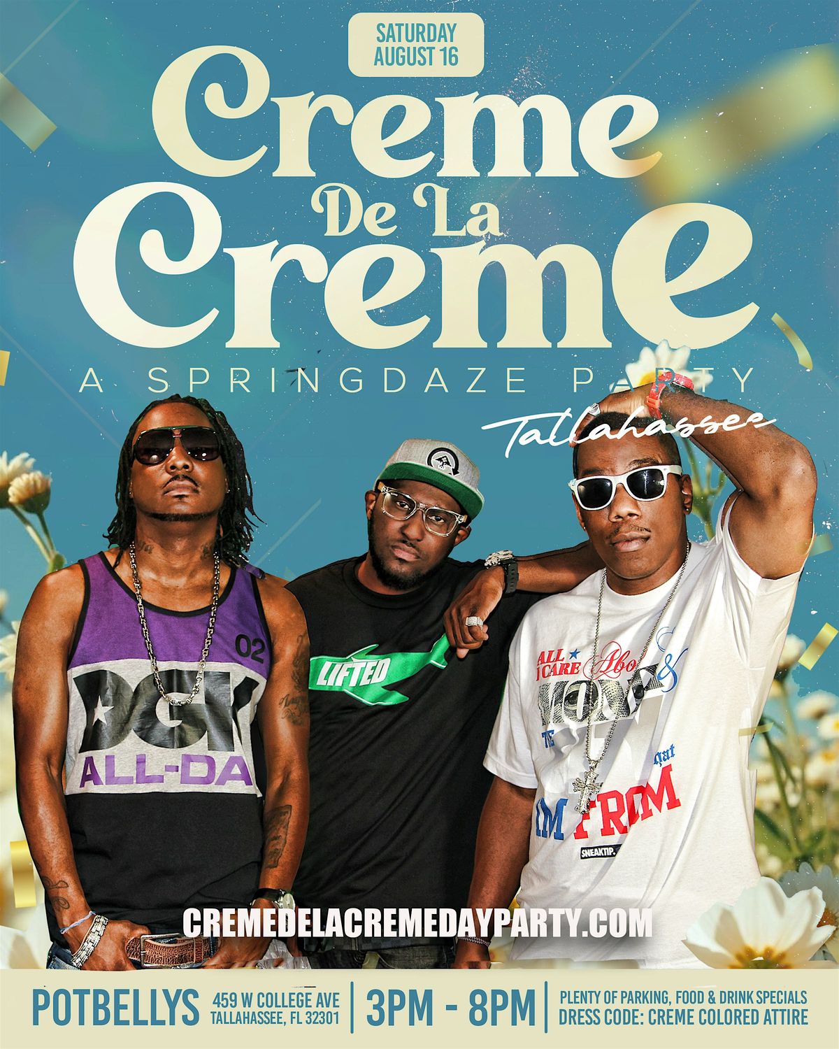 CREME DE LA CREME: FEATURING GRIND MODE IN THE GARDEN, 16 August | Event in Tallahassee | AllEvents
