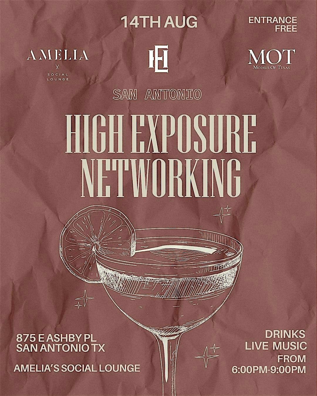 High Exposure Networking Vol. 4, 14 August | Event in San Antonio | AllEvents