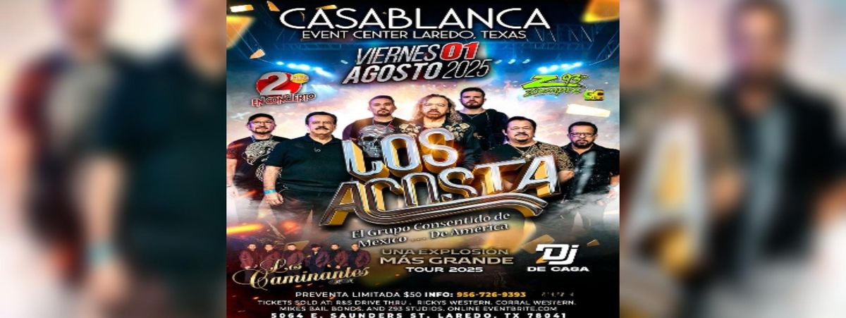 LOS ACOSTA & LOS CAMINANTES , 1 August | Event in Laredo | AllEvents