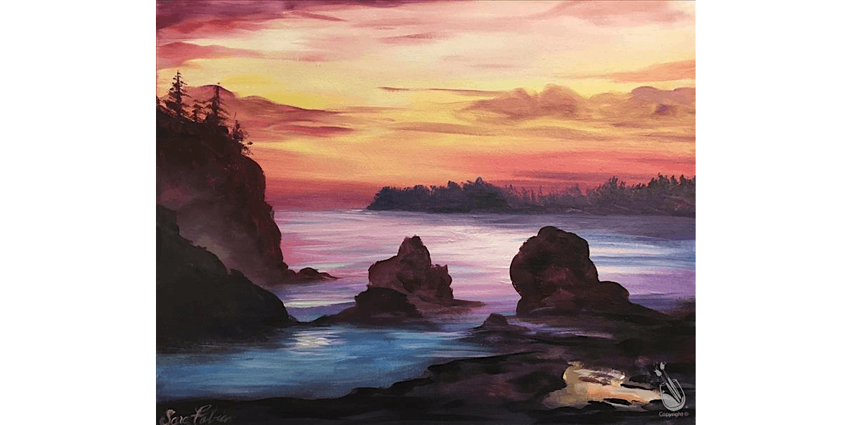 Sunset Misty Coast - Paint and Sip in Denver | Classpop!™, 20 August | Event in Denver | AllEvents