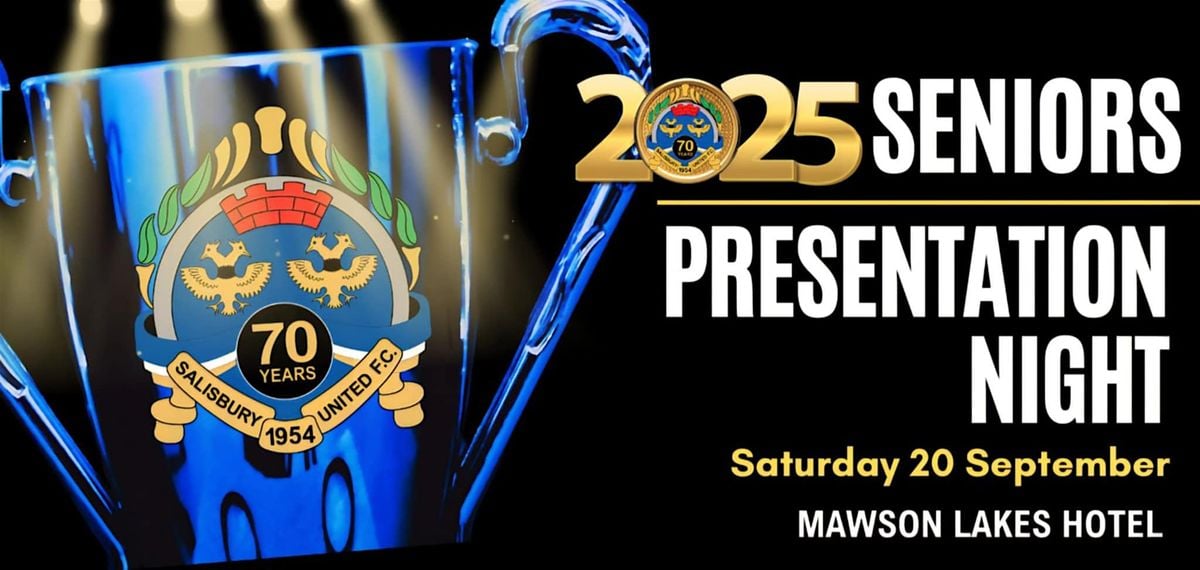 2025 SUFC Senior Awards & Celebration, 20 September | Event in Mawson Lakes | AllEvents