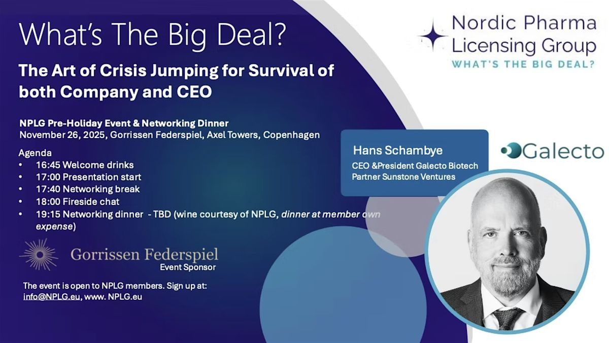 The Art of Crisis Jumping for Survival of both Company and CEO, 26 November | Event in Copenhagen  | AllEvents