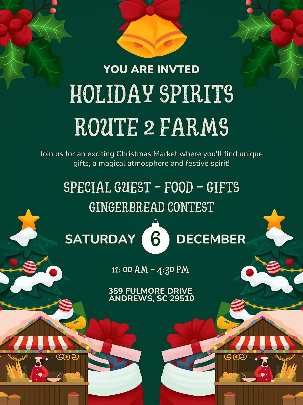 Holiday Spirits at Route 2 Farms, 6 December | Event in Andrews | AllEvents