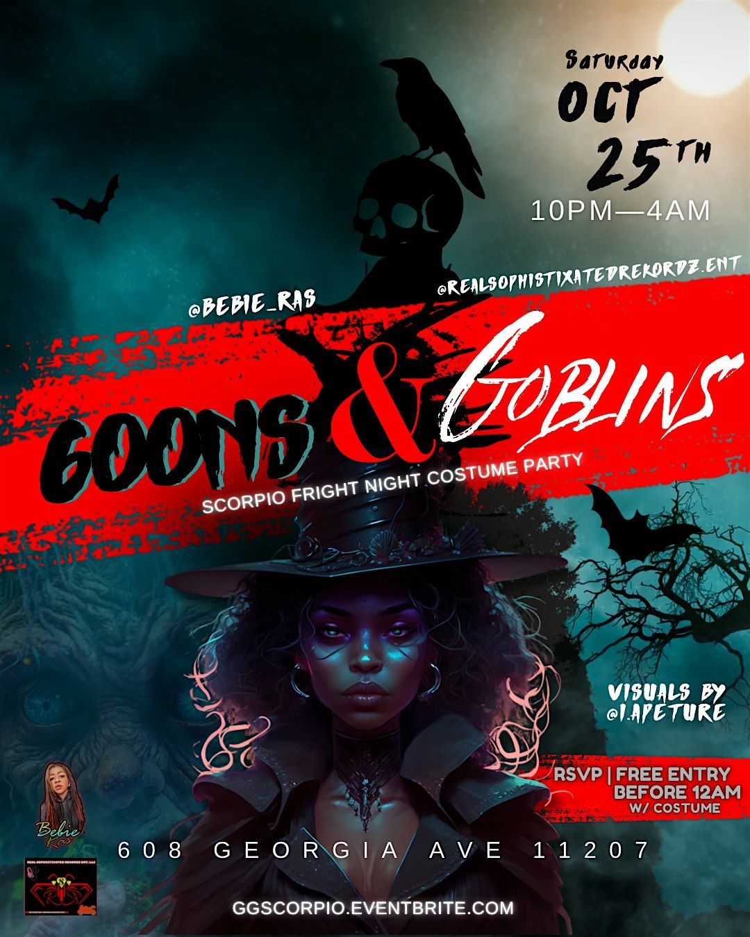 GOONS & GOBLINS - Scorpio Fright Night !, 25 October | Event in Brooklyn | AllEvents