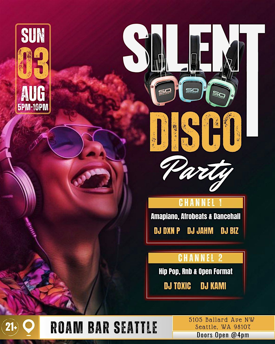 Slient Disco Party, 3 August | Event in Seattle | AllEvents