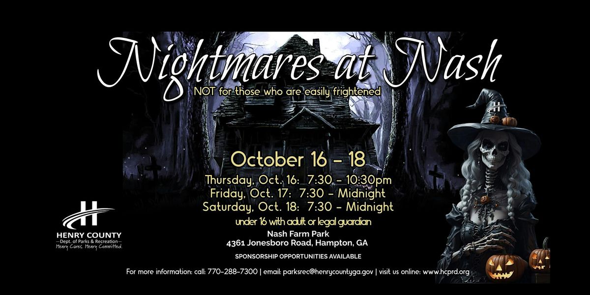 Nightmares at Nash, 16 October | Event in Hampton | AllEvents