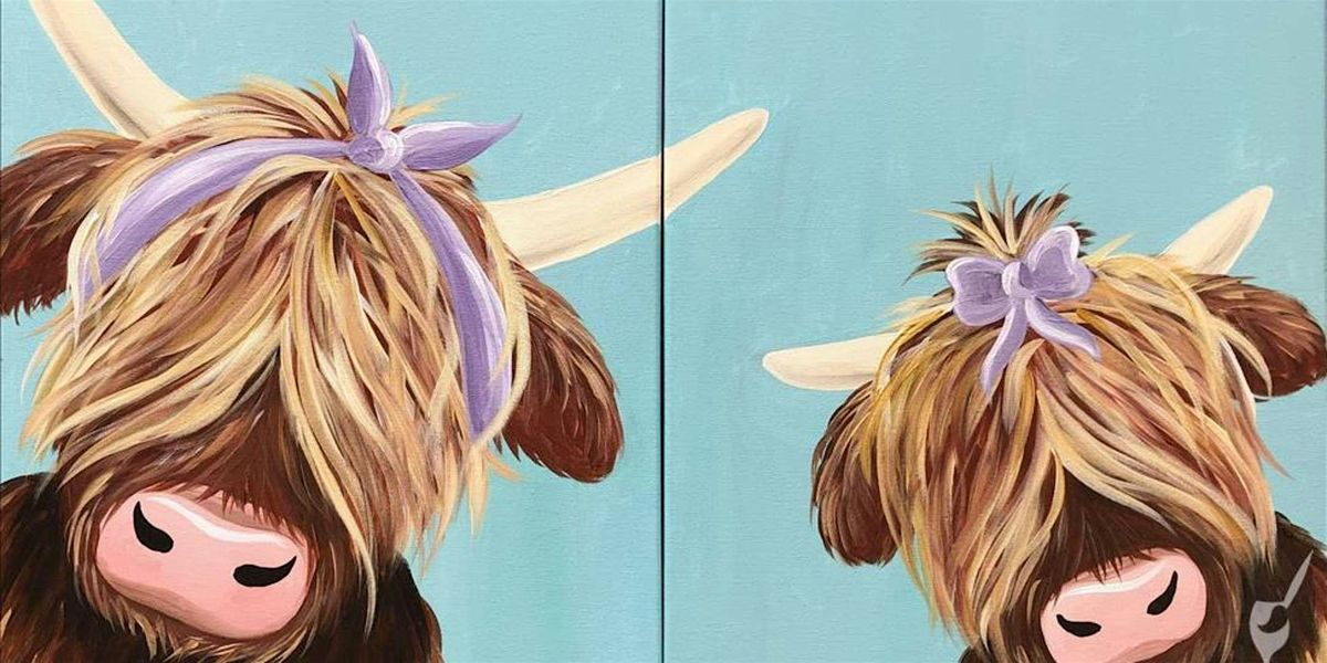 Highland Cows Looking Adorable - Paint and Sip by Classpop!™, 5 July | Event in San Antonio | AllEvents
