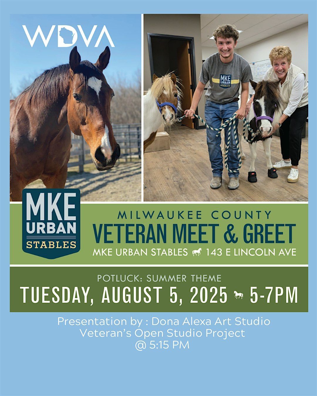 Veterans' Connection Day: Art, Stories, and Horses, 24 August | Event in Milwaukee | AllEvents