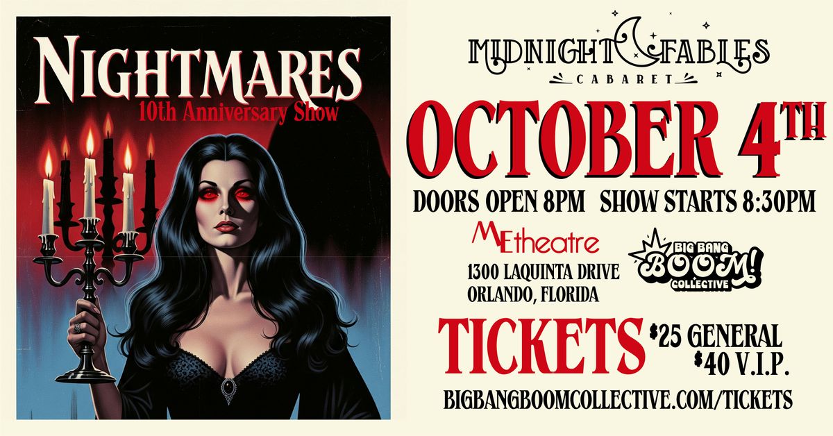 NIGHTMARES — 10 Years of Midnight Fables Cabaret, 4 October | Event in Orlando | AllEvents