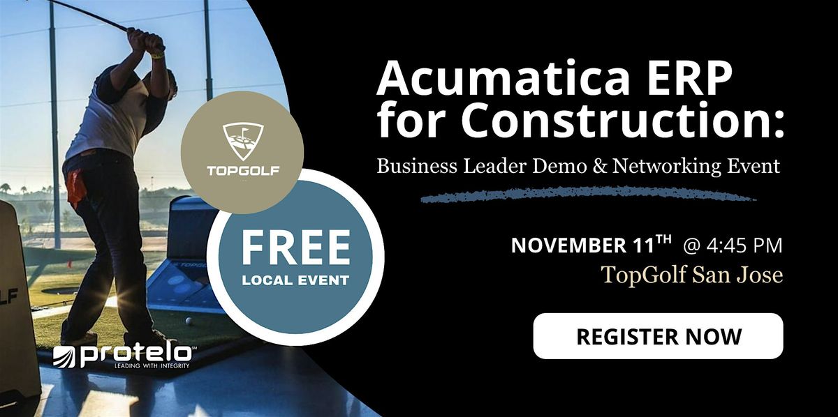 Acumatica ERP for Construction: Business Leader Demo & Networking Event, 11 November | Event in San Jose