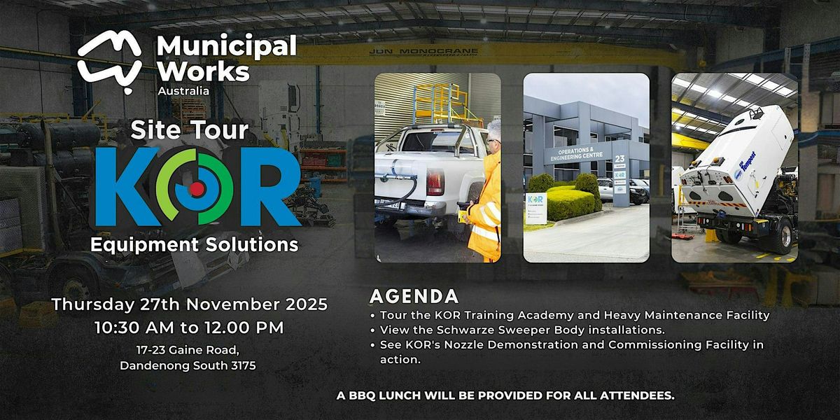 Site Tour: KOR Equipment Solutions, 27 November | Event in Dandenong South | AllEvents