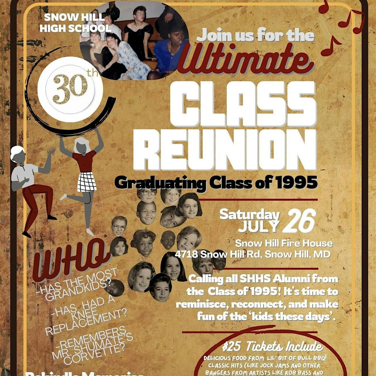 Snow Hill High 1995 Class  Reunion, 26 July | Event in Snow Hill | AllEvents