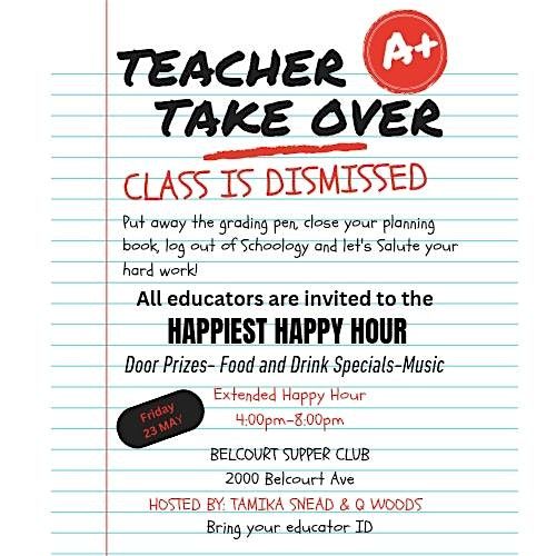 The Teacher Takeover!, 23 May | Event in Nashville | AllEvents