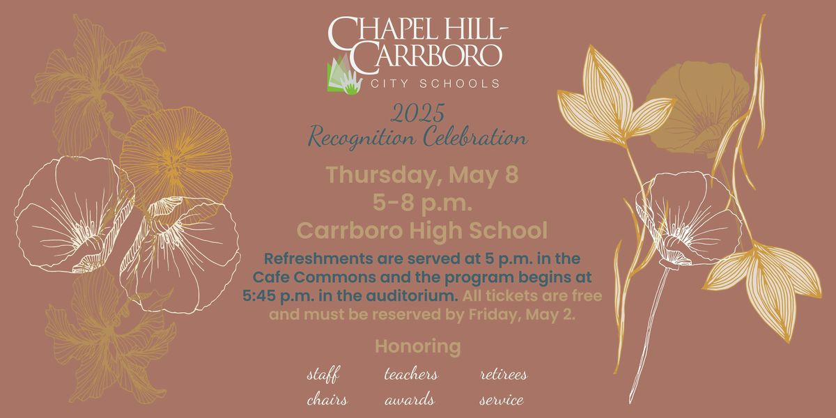 2025 CHCCS Recognition Celebration, 8 May | Event in Carrboro | AllEvents