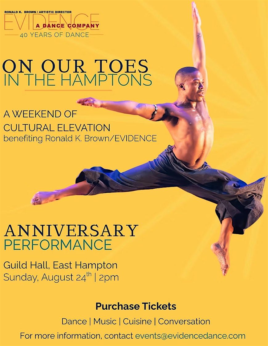 On Our Toes in the Hamptons: Dance Workshop Led by Ron K. Brown, 23 August | Event in Bridgehampton | AllEvents