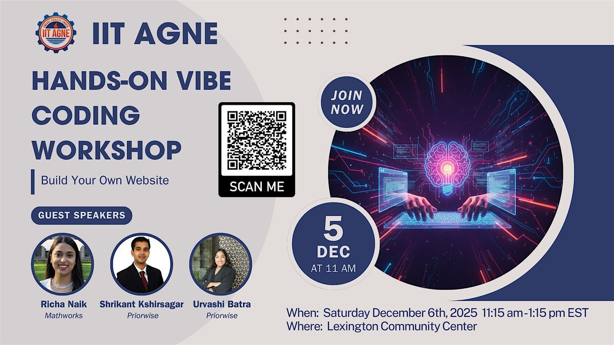 Hands-on Vibe Coding workshop: Build Your Own Website, 6 December | Event in Lexington | AllEvents