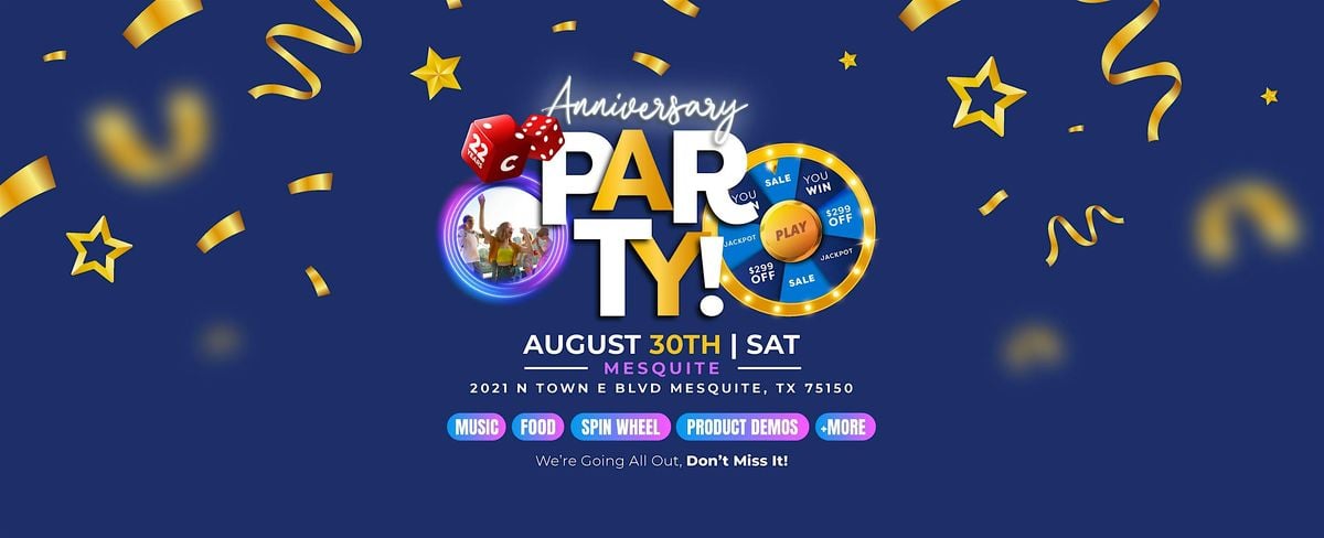 Anniversary Party in Mesquite!, 30 August | Event in Mesquite | AllEvents