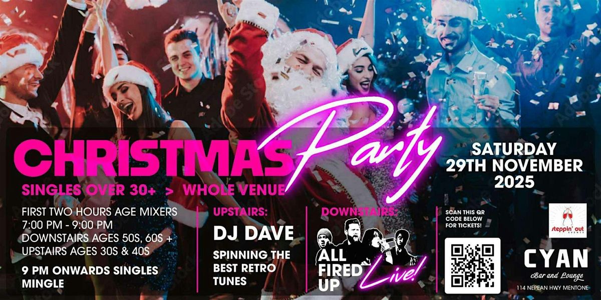 Naughty or Nice: Cyan’s Holiday Singles Bash (30 &40's) (50&60's+), 29 November | Event in Mentone