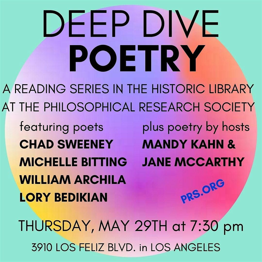 DEEP DIVE   POETRY & FICTION, 29 May | Event in Los Angeles | AllEvents