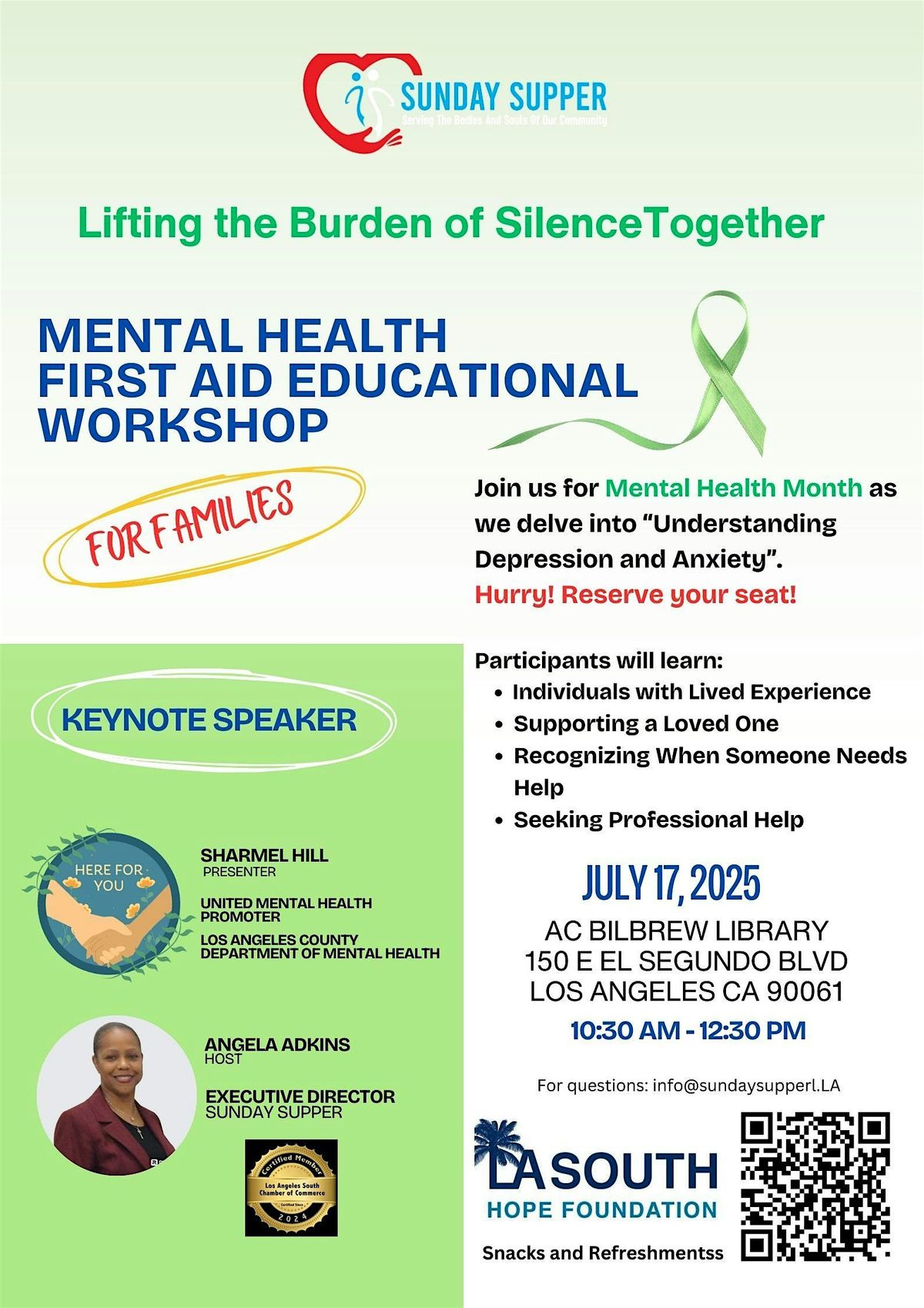Mental Health First Aid for Families, 17 July | Event in Los Angeles | AllEvents