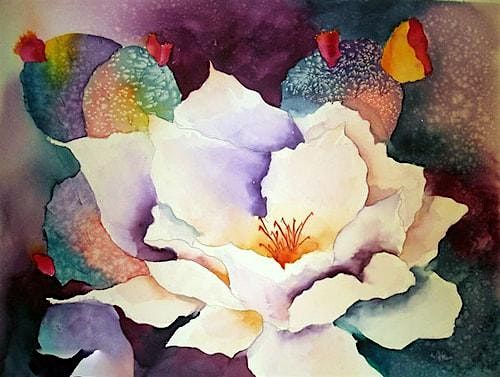 White Cactus Flower in Watercolors with Phyllis Gubins, 10 January | Event in Ventura | AllEvents