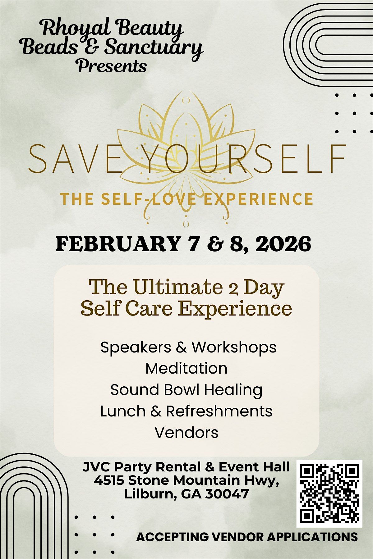 Save Yourself: The Self Love Experience 2026, 7 February | Event in Lilburn | AllEvents