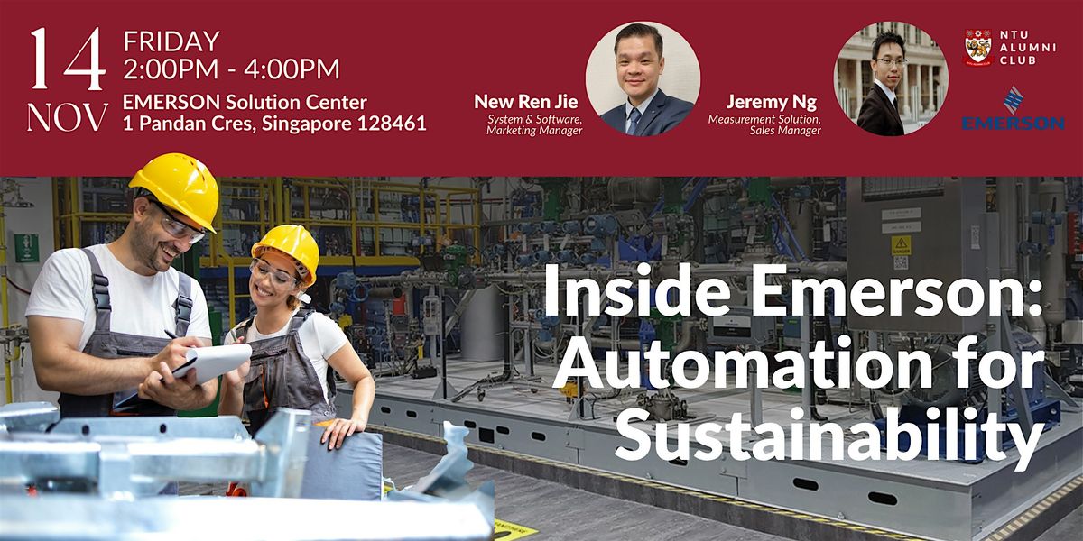 Decarbonising the Future: Inside Emerson’s Industrial Automation Solutions, 14 November | Event in Clementi