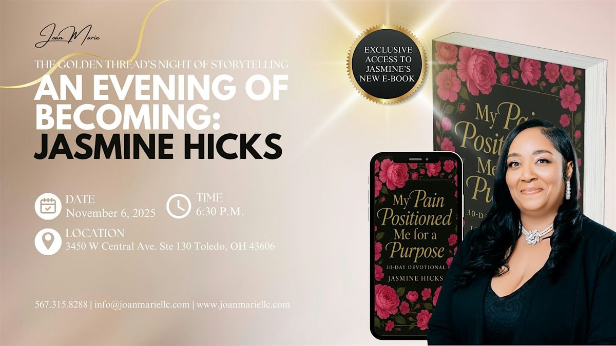 An Evening of Becoming: Jasmine Hicks Storytelling, 6 November | Event in Toledo | AllEvents