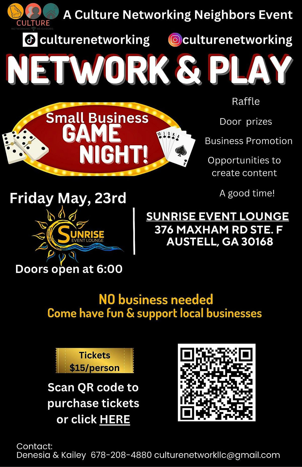 Network & Play! small business game night, 23 May | Event in Austell | AllEvents