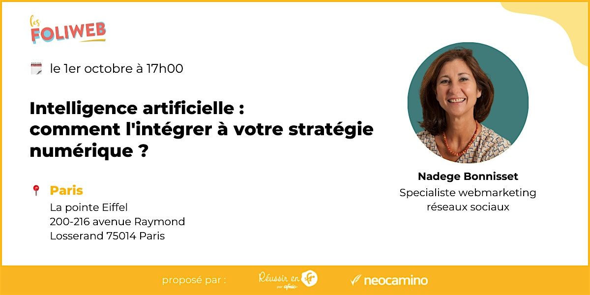Intelligence artificielle : comment l'intégrer à votre stratégie numérique, 1 October | Event in Paris