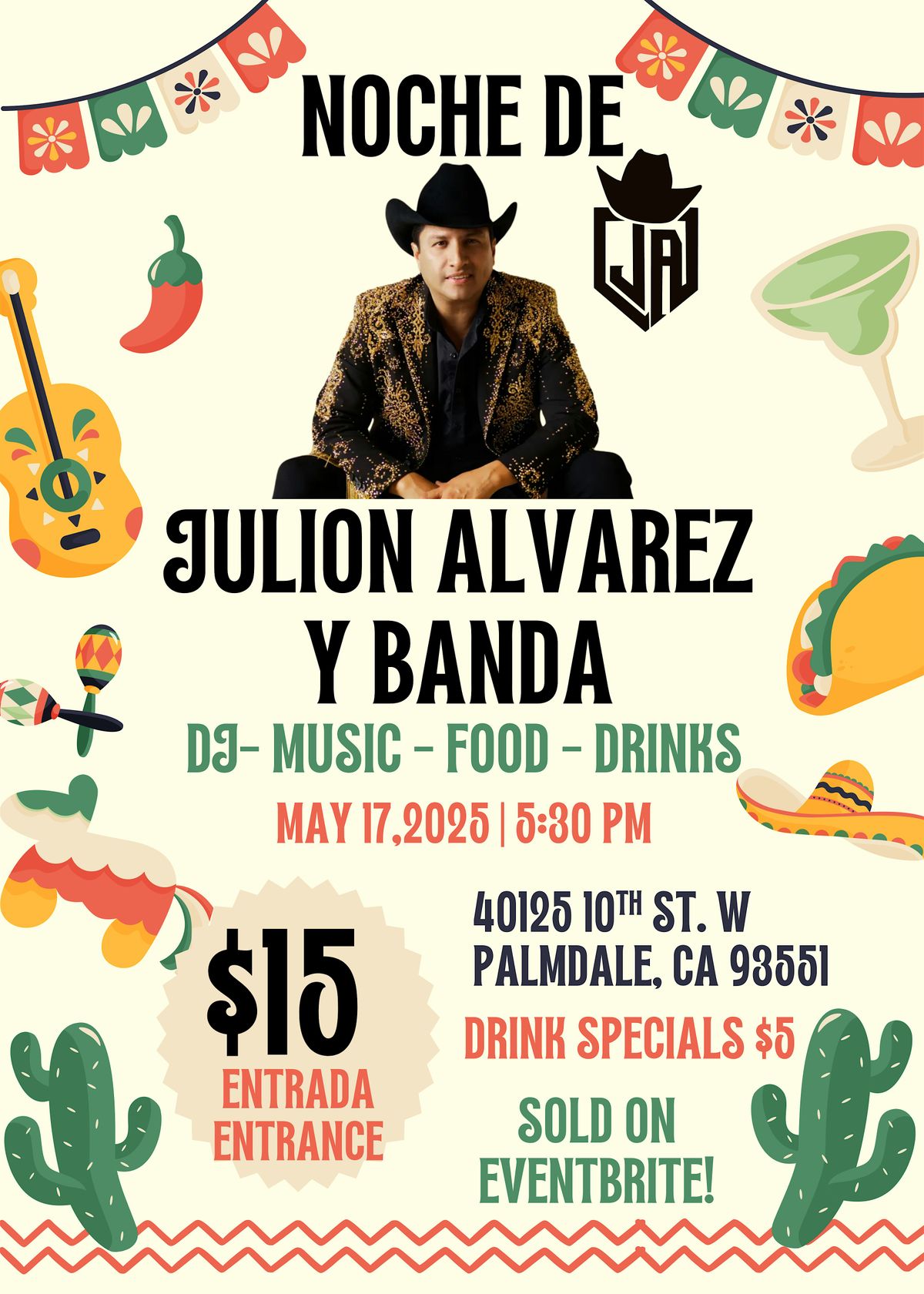 Revive la música de Julion Alvarez Y música de banda, 17 May | Event in Palmdale | AllEvents