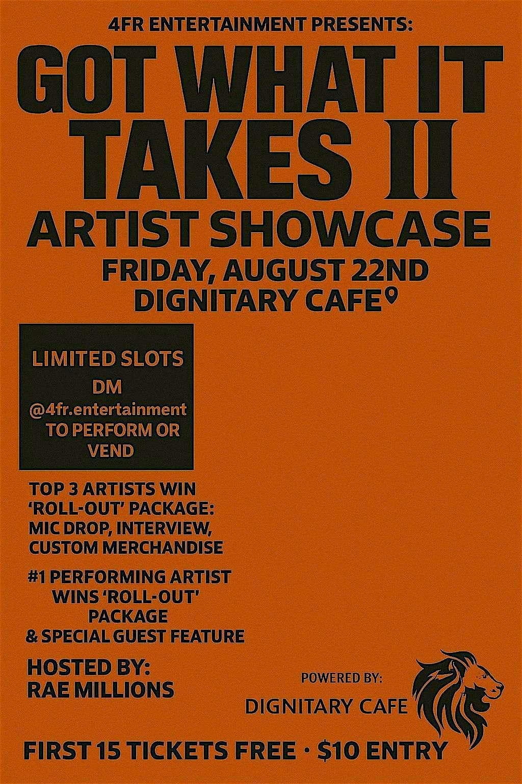 ‘Got What It Takes’ II, 22 August | Event in Tampa | AllEvents