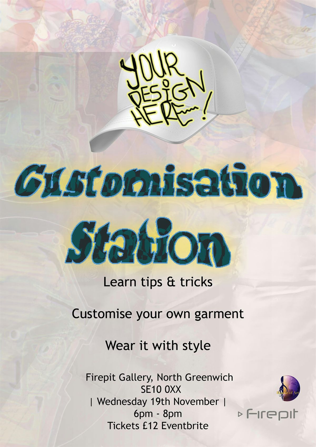 Customisation Station. Custom Art Workshop with Garment Upcycling, 19 November | Event in London | AllEvents