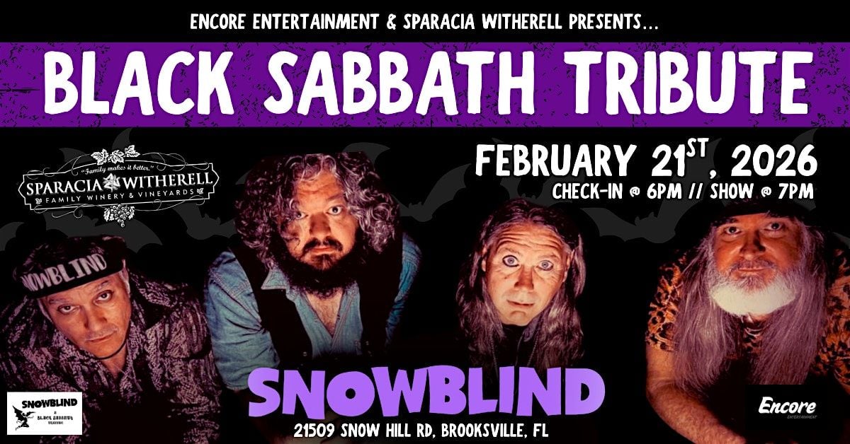 Ultimate Black Sabbath Tribute @ Sparacia Witherell Family Winery