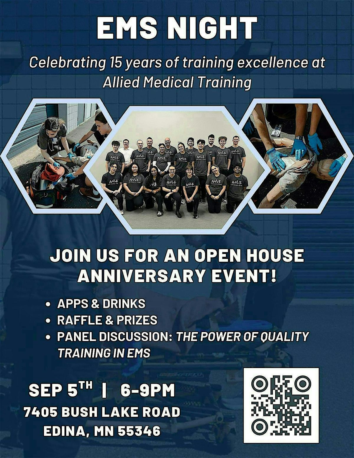 EMS Night: Celebrating 15 years of Allied Medical Training, 5 September | Event in Edina | AllEvents