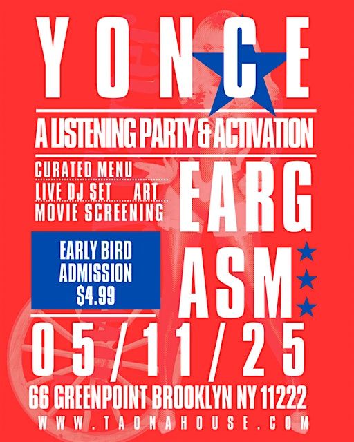 YONCE' : Listening Party, 11 May | Event in Brooklyn | AllEvents