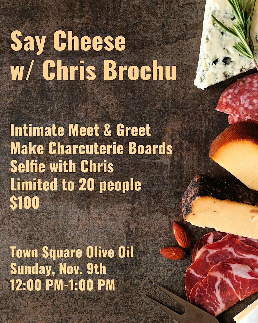 Chris Brochu  Sunday 12 PM Meet & Greet, 9 November | Event in Covington | AllEvents