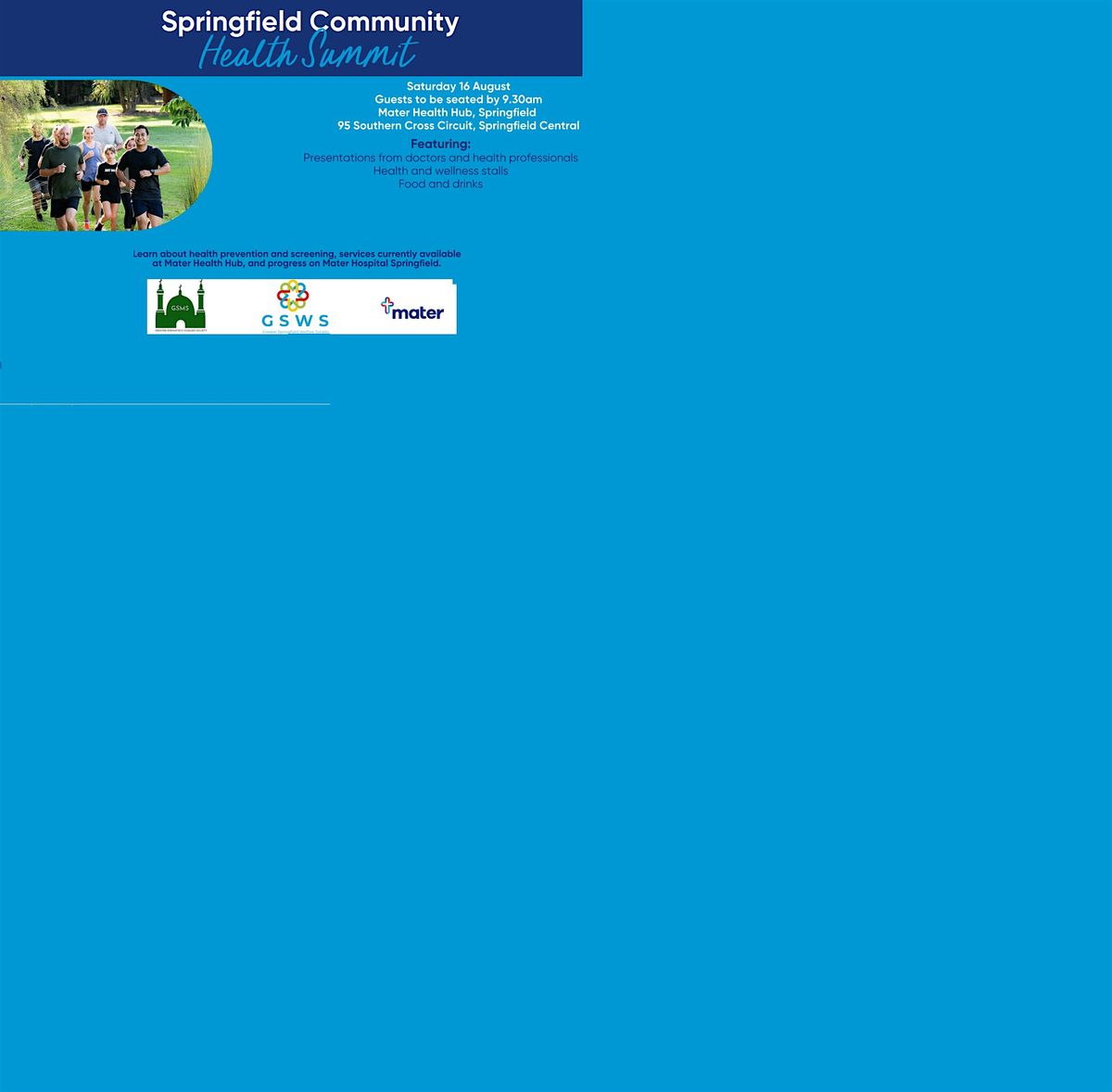 Springfield Community Health Summit, 16 August | Event in Springfield | AllEvents