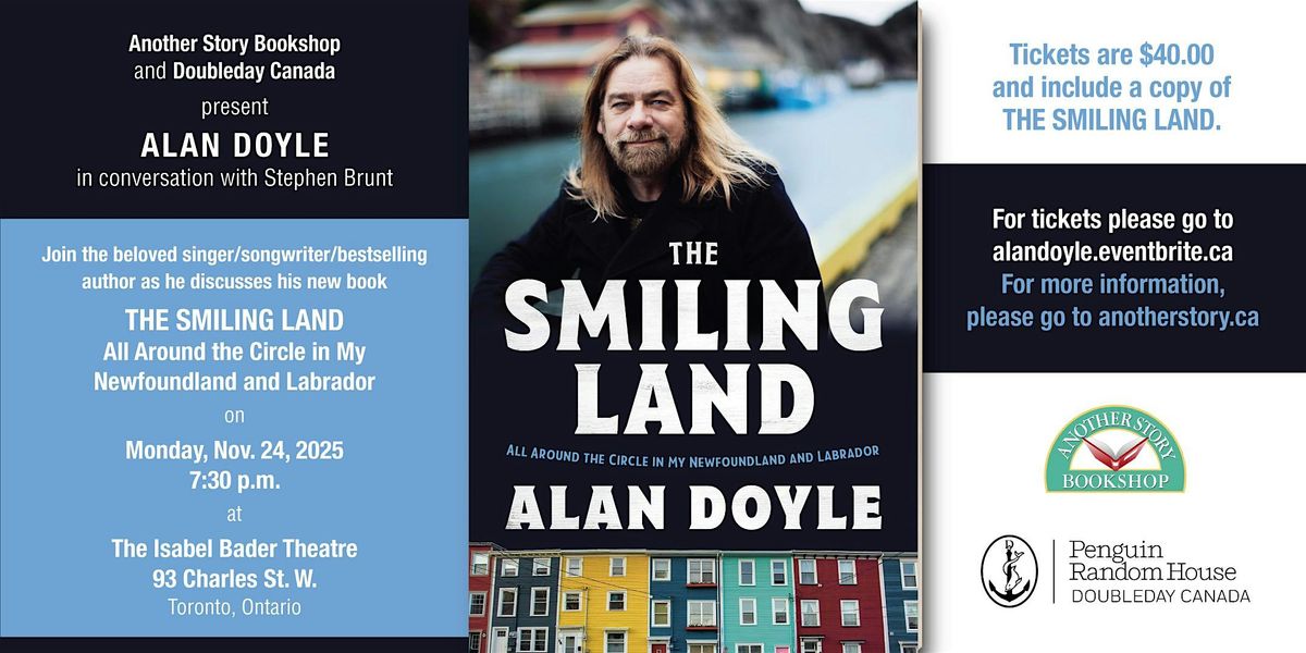 Alan Doyle Toronto book launch "The Smiling Land", 24 November | Event in Toronto | AllEvents