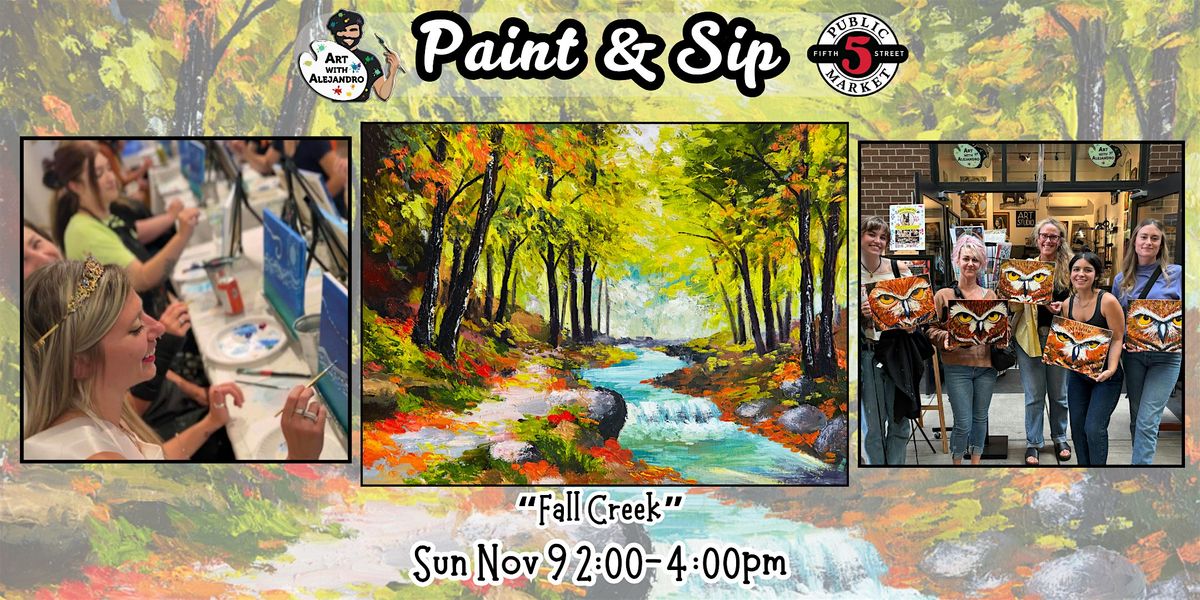 Paint & Sip at 5th St Alley “Fall Creek”, 9 November | Event in Eugene | AllEvents