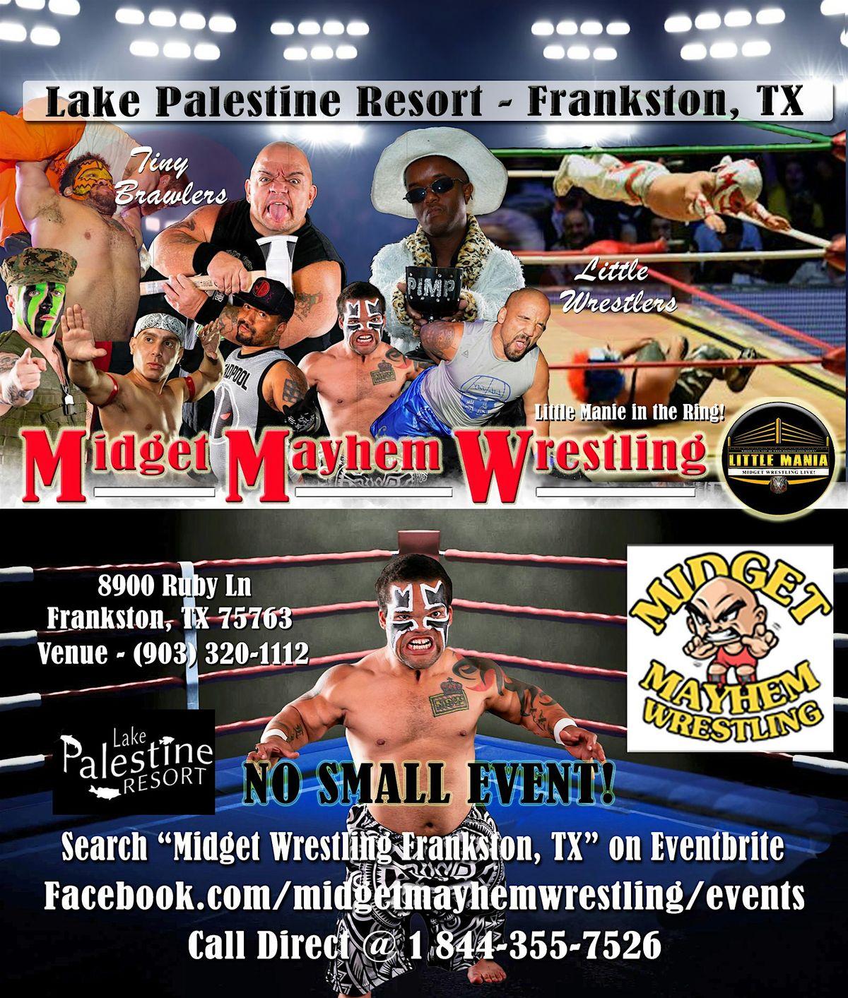Midget Mayhem / Little Mania Mini-Wrestling! Frankston TX (Ages 16+), 7 September | Event in Frankston | AllEvents