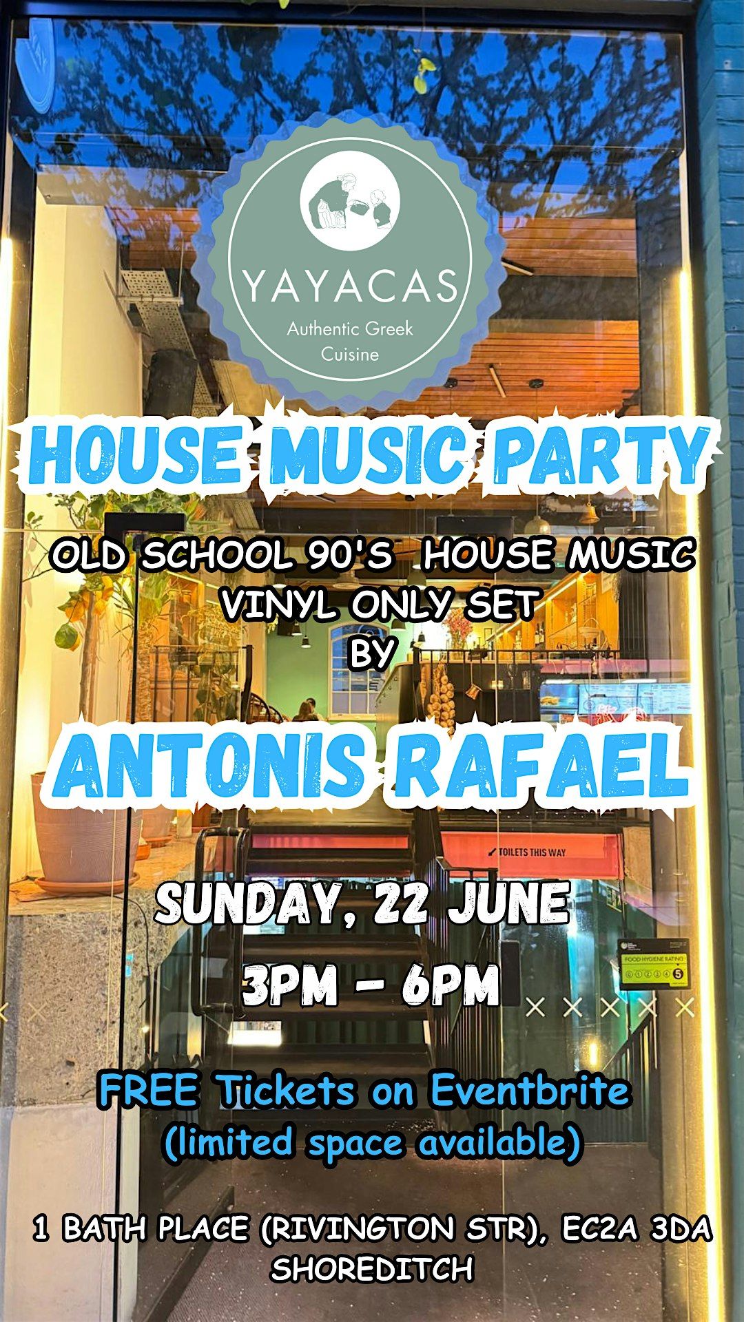 OLD SCHOOL 90'S VINYL HOUSE PARTY BY ANTONIS RAFAEL @ YAYACAS - SHOREDITCH, 22 June | Event in London | AllEvents